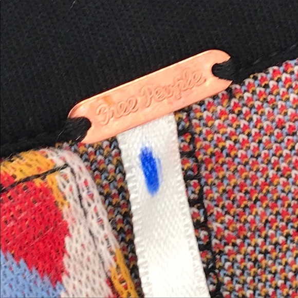 FREE PEOPLE GEO PRINT RETRO FLARE STRETCH PANTS 2 - Picture 6 of 8